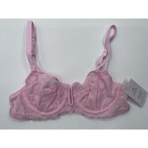 Auden Bra Womens Pink Size‎ 32A Lace Comfort Wired Balconette